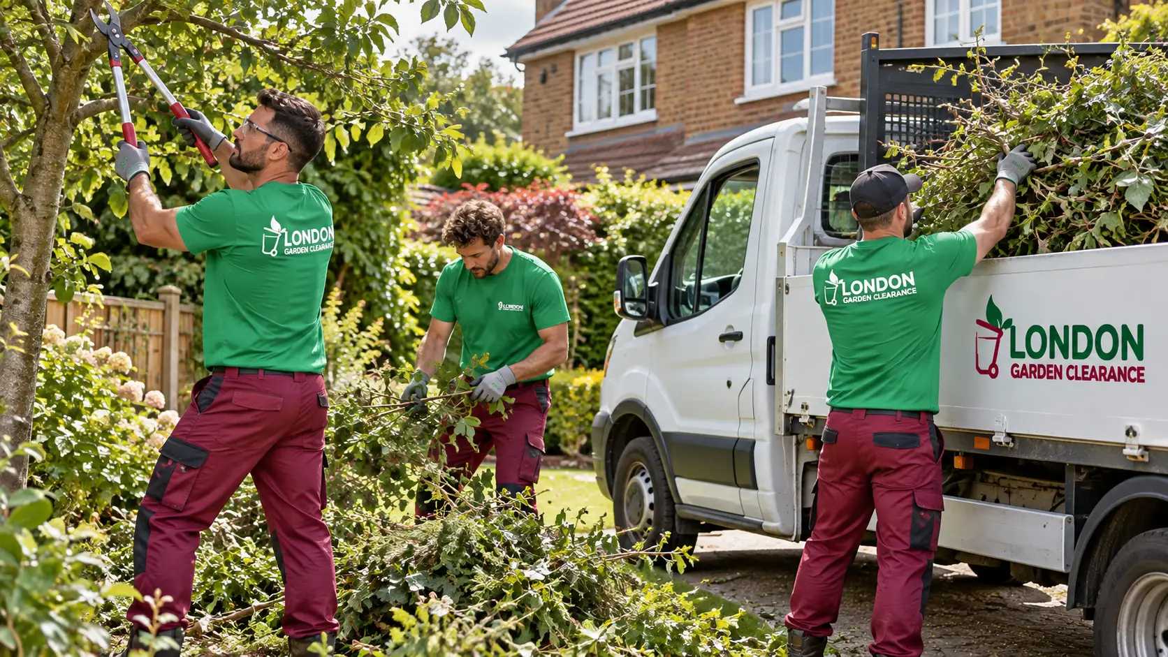 Waste Clearance team collecting tree-cutting waste